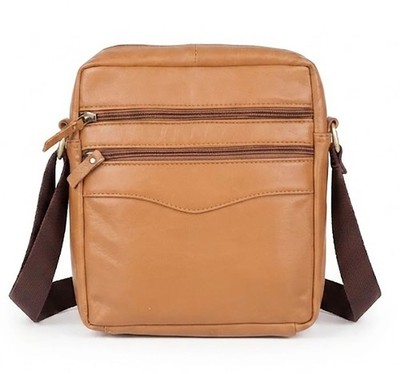 Bullz Men's Genuine Leather Messenger Crossbody Bag - Shoulder Bag for Men
