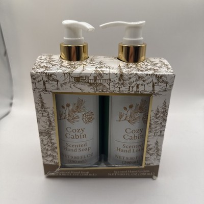 Cozy Cabin Hand Soap & Hand Lotion Gift Set 9.8 fl oz/290 ml UStyle NIP