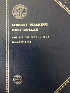 Vintage Whitman Folders#9027 Liberty Walking 1/2Dollars 1937-47 Part # 2(no coin