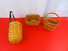 Longaberger Set Of 3  Hanging Baskets