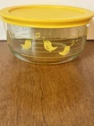 Pyrex 4 Cup Storage Bowl Yellow Chicks Music Notes With Lid