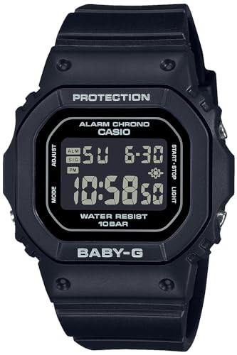 CASIO BABY-G BGD-565U-1JF Square Design Digital Watch All Black in Box New