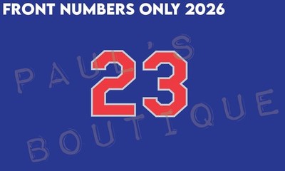 Los Angeles Dodgers FRONT NUMBER ONLY  2026 Alternate Jersey NO STITCHING NEEDED