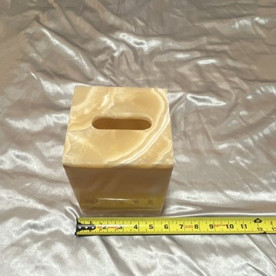 D.I.G.S. Alabaster Square Tissue Box Cover Beige 5x5x5 in Smooth B/TISS 00103658