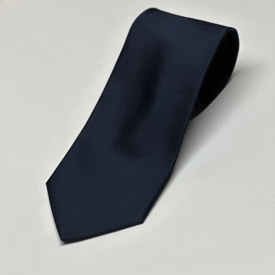 Corbata Brooks Brothers Makers seda azul marino vintage 3,75" x 58" Foto 3 de 4