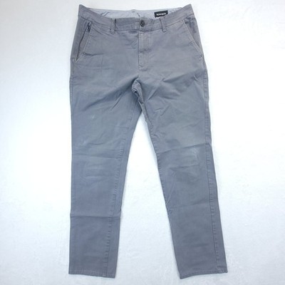 Bonobos Pants Mens 33x32 (34x30) Charcoal Gray Slim Fit Chino Stretch