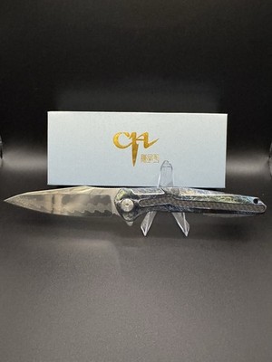 CH Knives Wartex Elmax Core Damascus Titanium Excellent Condition with Box Rare
