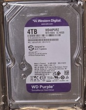 WD Purple 4TB WD44PURZ 3.5" SATA 6Gb/s Surveillance Hard Drive 24x7 CCTV New