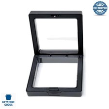 Espositore Galleggiante 3D Nero Portamonete - Impermeabile, Antipolvere, Montabile a Parete