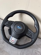2015-2020 Subaru Wrx Sti Black Leather Steering Wheel Trim K2