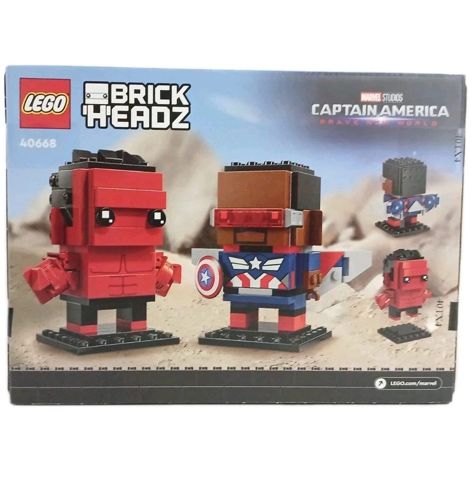 LEGO® Brickheadz Capitán América y Hulk Rojo Juego de Construcción 40668 Foto 3 de 4