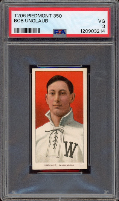 T206 Piedmont 350 Bob Ungloub PSA VG 3