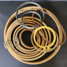 Embroidery Hoops Lot 13 Round Oval 3  - 12   Sewing Quilting Decor Craft