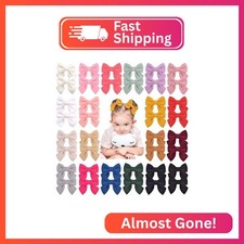 Choicbaby 40PCS/20Colors 2.8 Inches Baby Girls Hair Bows Clips Alligator Clips F