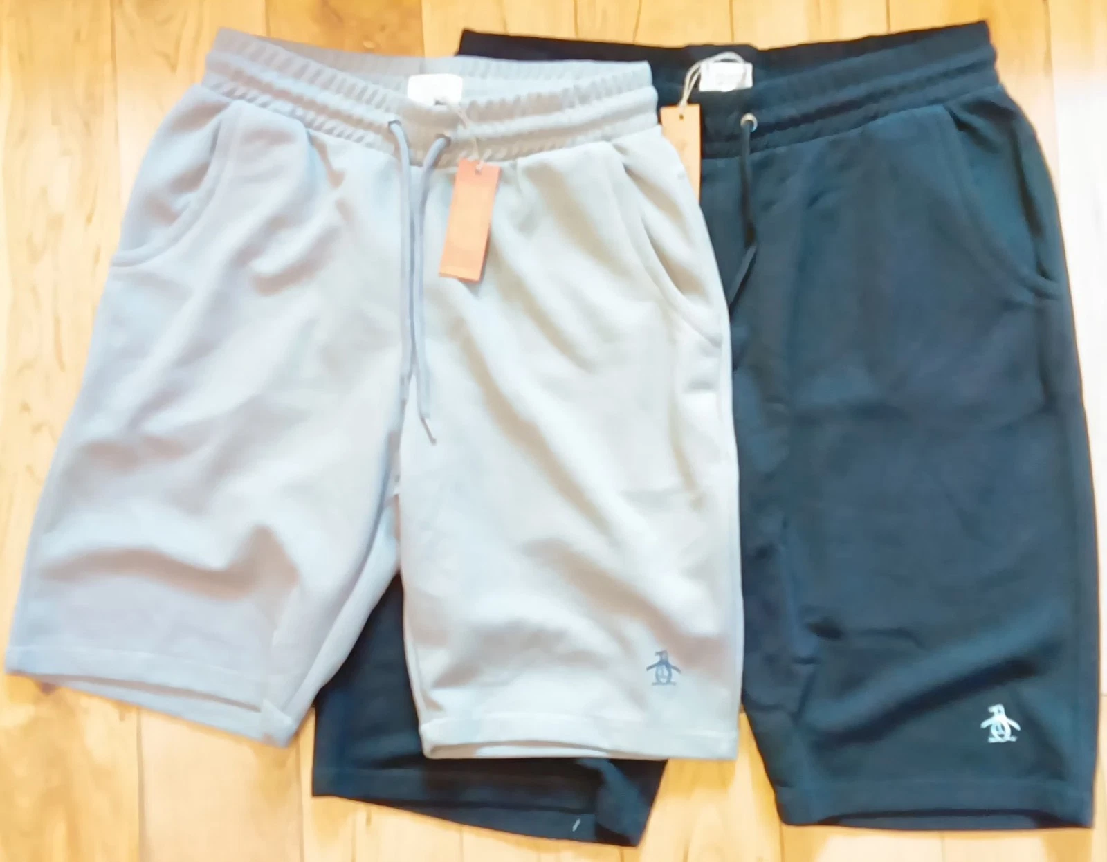 MENS PENGUIN SHORTS KHAKI & BLACK SIZE M TO XXL STRETCH