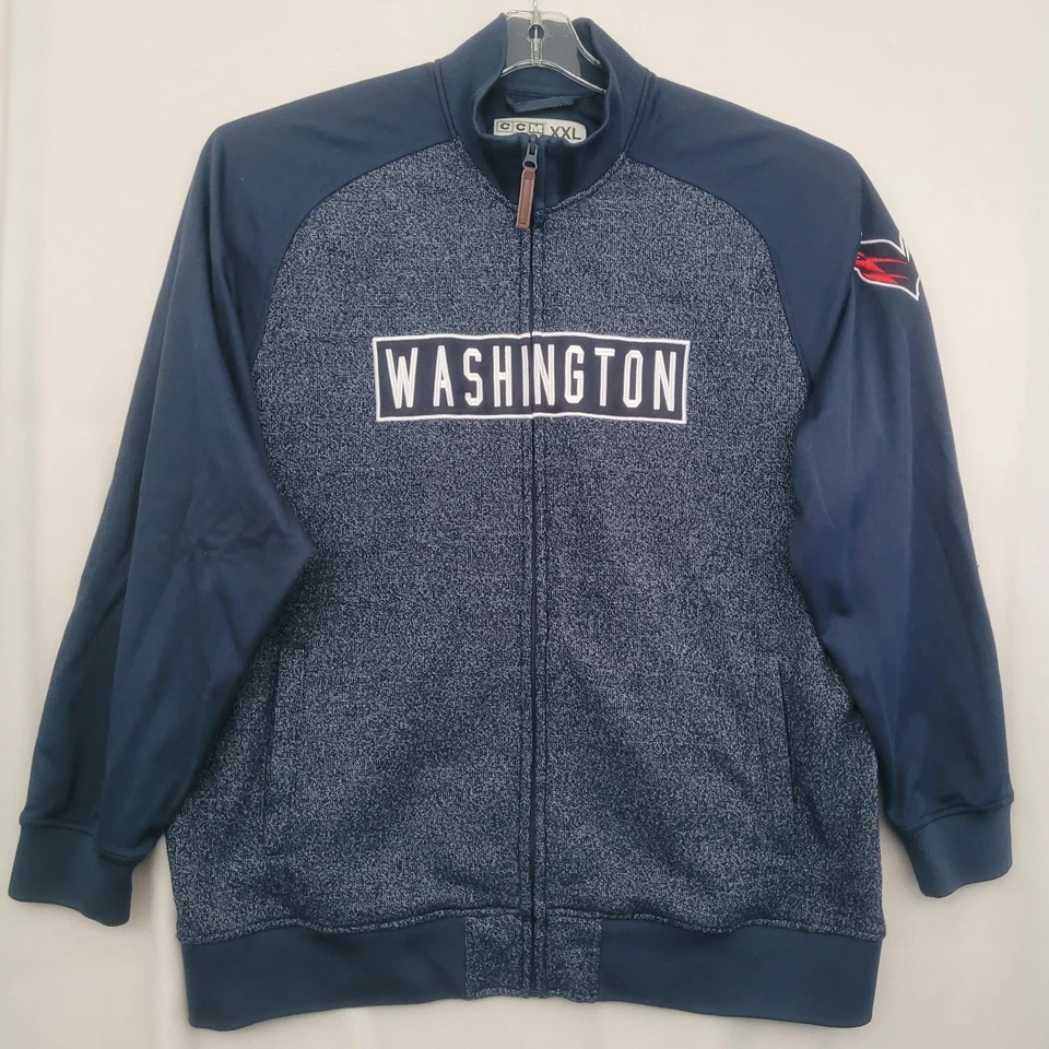 Chaqueta Washington Capitals CCM Pro OK'd Cremallera Completa Para Hombre 2XL Foto 2 de 4