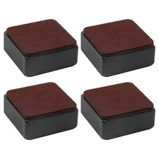 Bonsicoky 4 Pcs Self-Adhesive Furniture Bed Risers, Square Heavy Duty Carbon ...