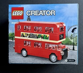 LEGO CREATOR London Bus 40220 Iconic Red Doubledecker Transport with Wheels, NEW