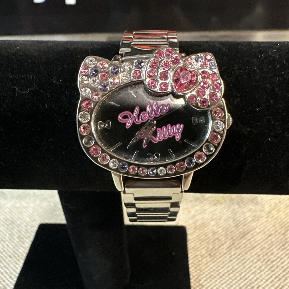 Hello Kitty Sanrio Co Watch W/ Pink & Purple Rhinestones  display picture 1