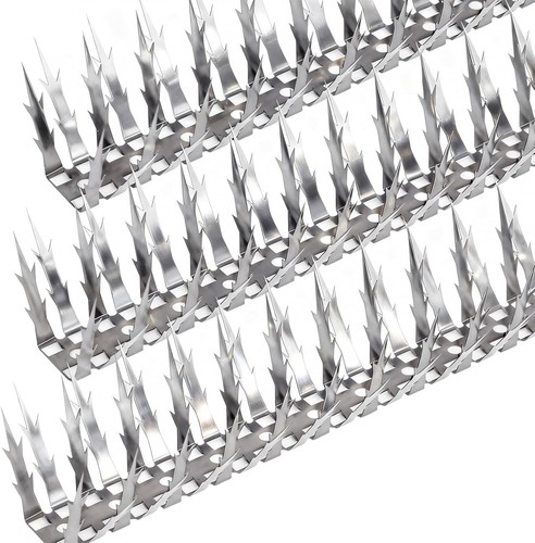 Bird Spikes 10 FT Stainless Steel Bird Deterrent Spikes Pigeon Spikes for Garden - Foto 7 di 7