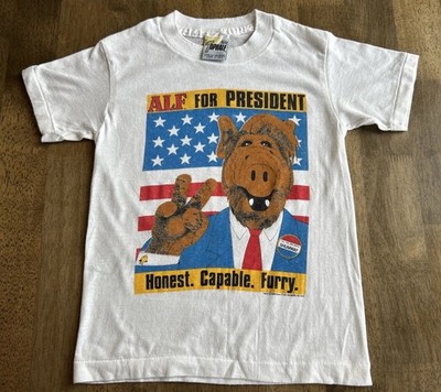 Vintage 1988 Alf for President Honest. Capable. DeSantis for S.S.I T Shirt USA