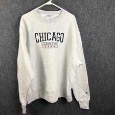 Champion Mens Sweatshirt XL Reverse Weave Chicago Illinois Souvenir NWT