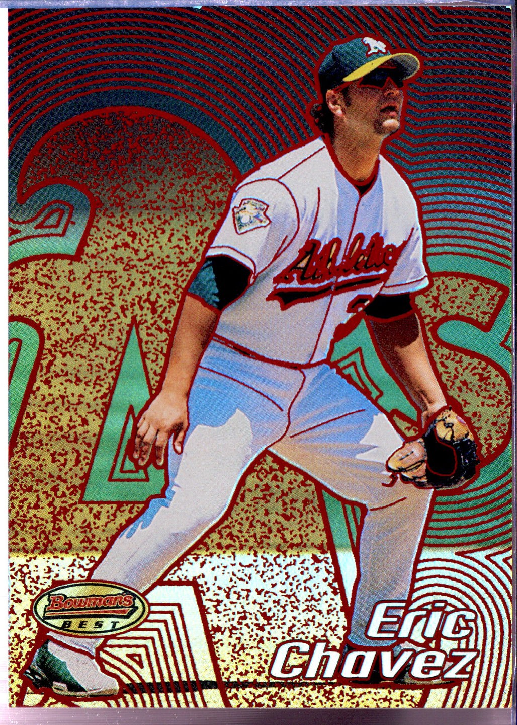 2002 Bowman's Best #39 Eric Chavez Red /200 NM