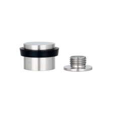 Stainless Steel Door Stopper Screw Adhesive Fastening Rubber 0.94x0.83 Inch