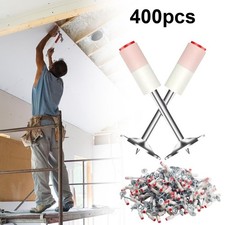 400pcs Mini Clous Métal pour Pistolet Fixation Plafond, Câbles et Tuyaux
