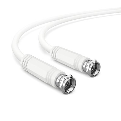 TV SAT Antennenkabel Satkabel Antennen Koaxial Kabel Weiss vernickelt 5m 90dB