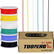 22awg Wire Flexible Silicone Wire,22 Gauge 22 AWG 6 Colors Silicone Wire 26 FT