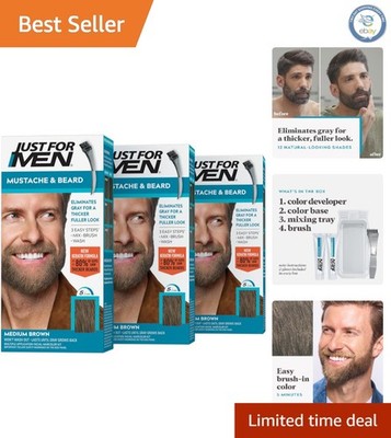 Mustache & Beard Medium Brown M-35 Coloring Gel - Nourishing Beard Solution