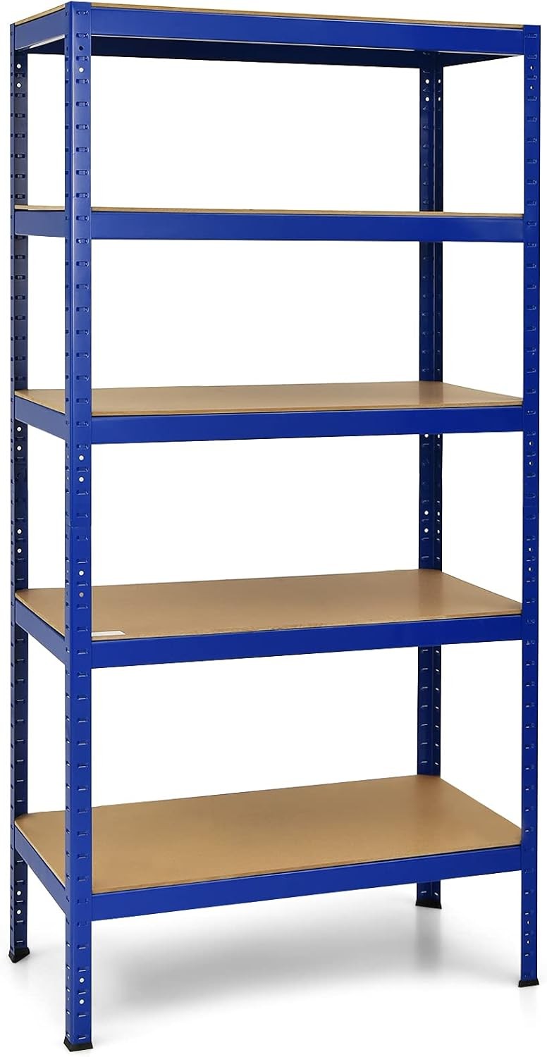 72-Inch Heavy Duty 5-Tier Steel Storage Shelves for Garage or Multi-Purpose Use