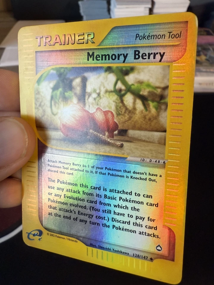 Memory Berry 128/147 Reverse Holo Aquapolis English Pokemon Card WoTC E-Reader - Image 2 of 3