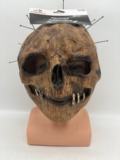 New Halloween Nightmare Mask Face Head w/Nails Spikes Adult One Size Costume