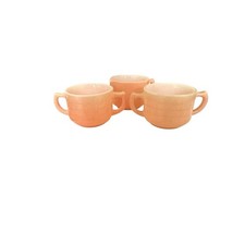 Vintage Pink Hazel Atlas Pastel Wear Little Hostess Tea Set 2 Sugars  1 Creamer