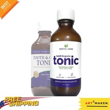 Tooth  Gums Tonic: Natural 18 oz Mouthwash with Essential Oils for Healthy Gums
