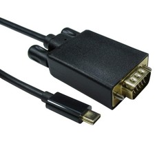 Image of USB-C to VGA 1080P 60HZ 2 Meter Black Data Cable