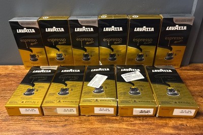 11 Packs, Lavazza Espresso Maestro Lungo Aluminum Capsules 110 Count Exp 2028