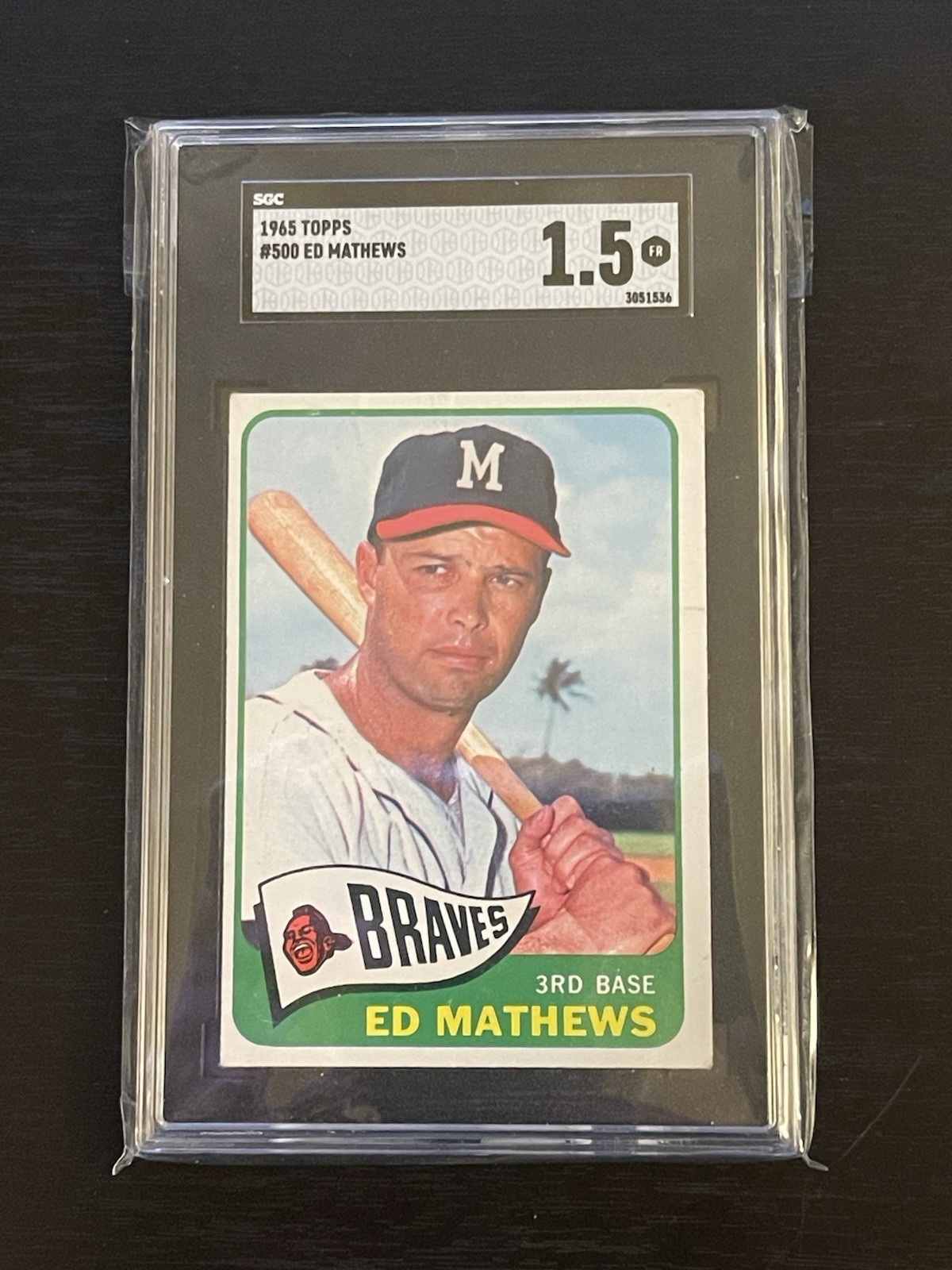 1965 Topps Ed EDDIE MATHEWS #500 SGC 1.5 Braves HOF