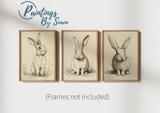 Rabbit Sketch Set 5"x7" Prints on Matte Paper | Gentle Animal Art