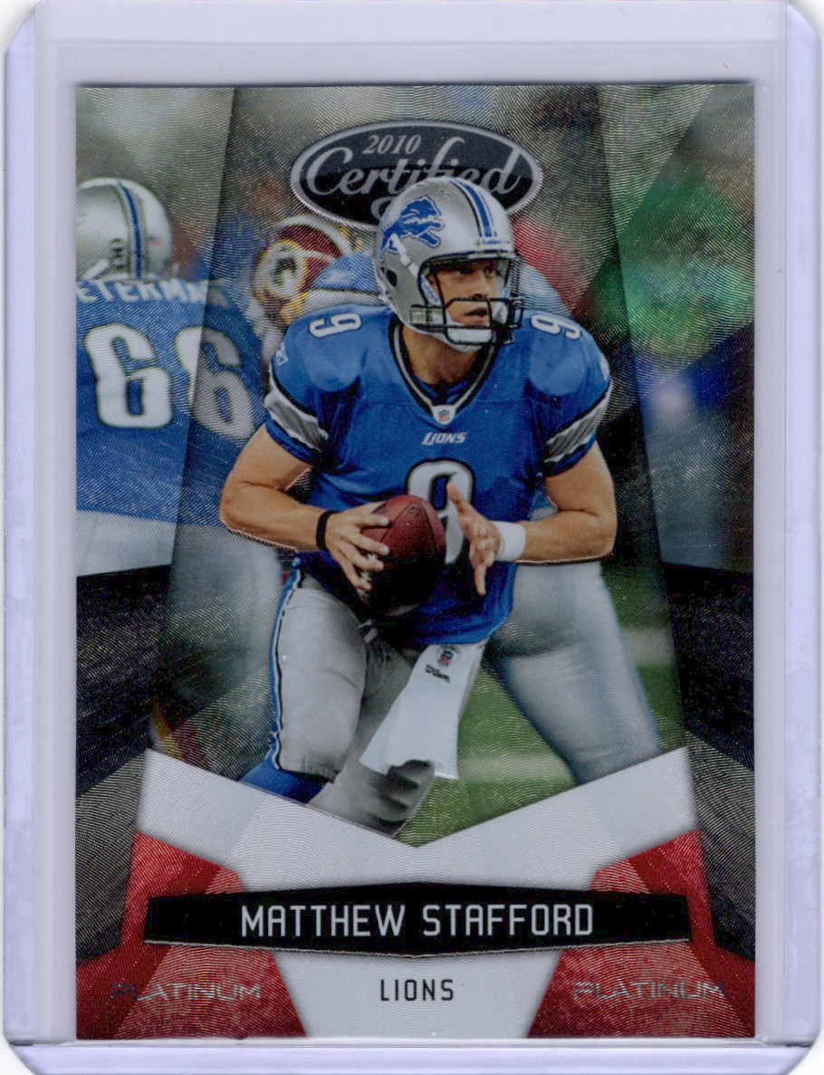 2010 Panini Matthew Stafford #49 Platinum Red /999