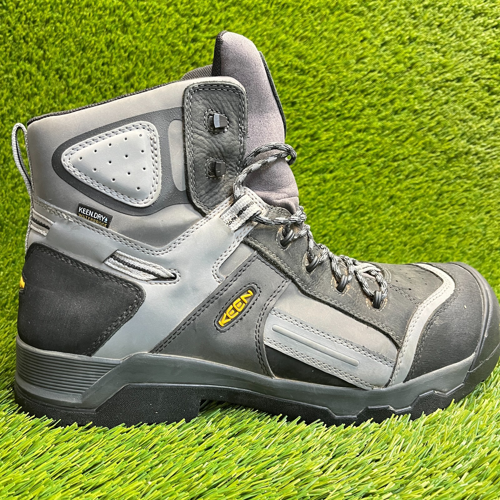 S Size 13 Black Gray Composite Toe Work Boots