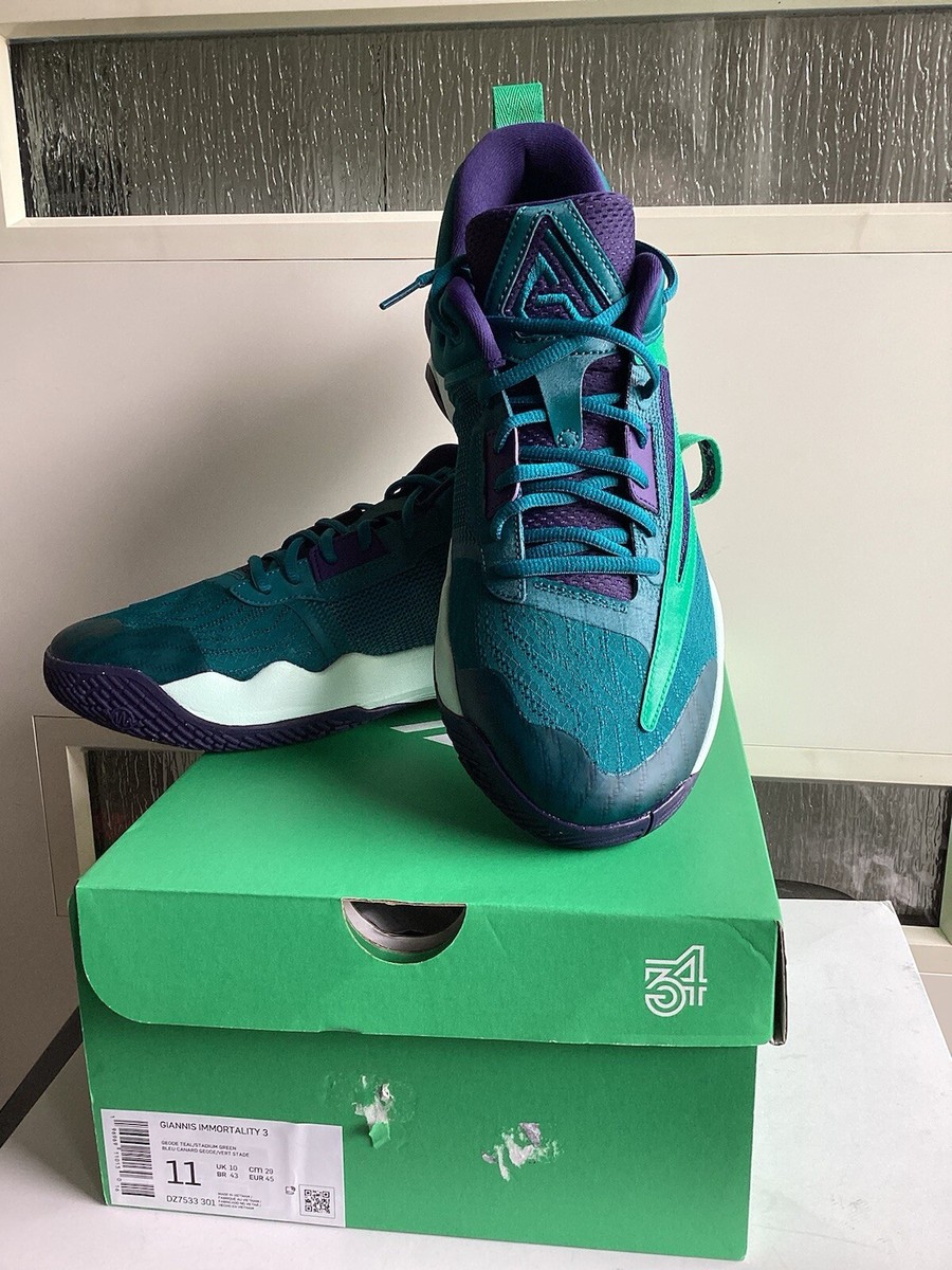 janis Nike Giannis Immortality 3 Geode Teal Purple Men's Size 11 | eBay