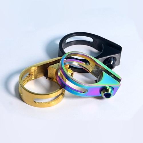 Bicycle Titanium Seat Post Clamp Holder Hex Clip Bike Seatpost 31.8mm / 34.9mm - Picture 3 of 14