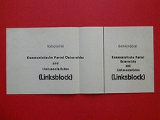 Old ballot National Council and municipal council KP&Ouml; Austria around 1946 (7278