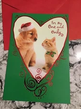 Merry Christmas For My One And Only Love  5.5”X8” Hallmark Greeting Card