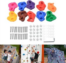 10Pcs Rock Climbing Holds Set Indoor Outdoor Kit 22pcs Mounting Install Screws