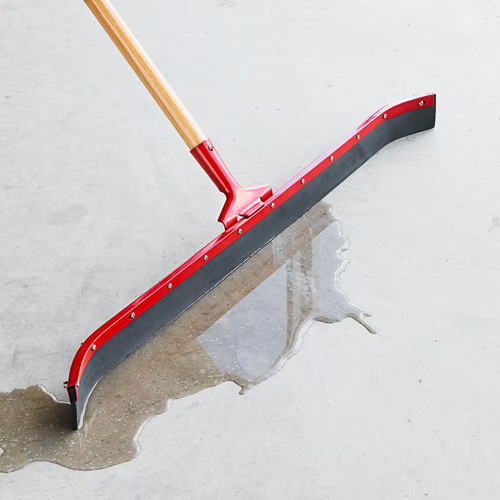 36 In. Curved Rubber Floor Squeegee with 60 In. Wood Handle - Picture 10 of 12