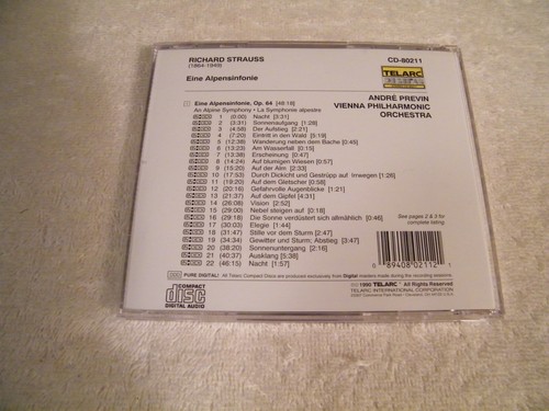 STRAUSS - Eine Alpensinfonie (An Alpine Symphony) / PREVIN / VIENNA - CD TELARC - Picture 2 of 7